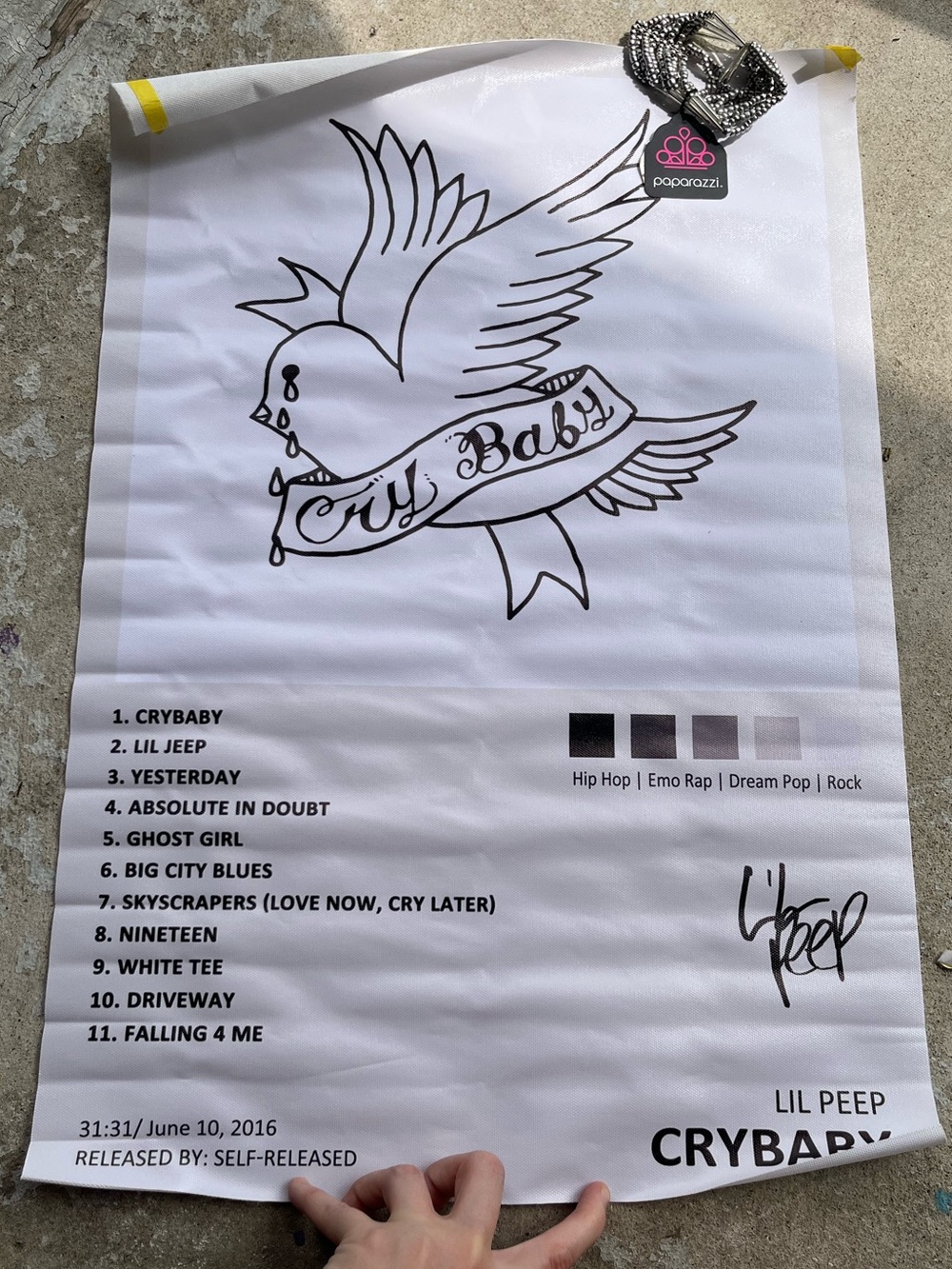 Canvas Lil Peep Crybaby Poster
